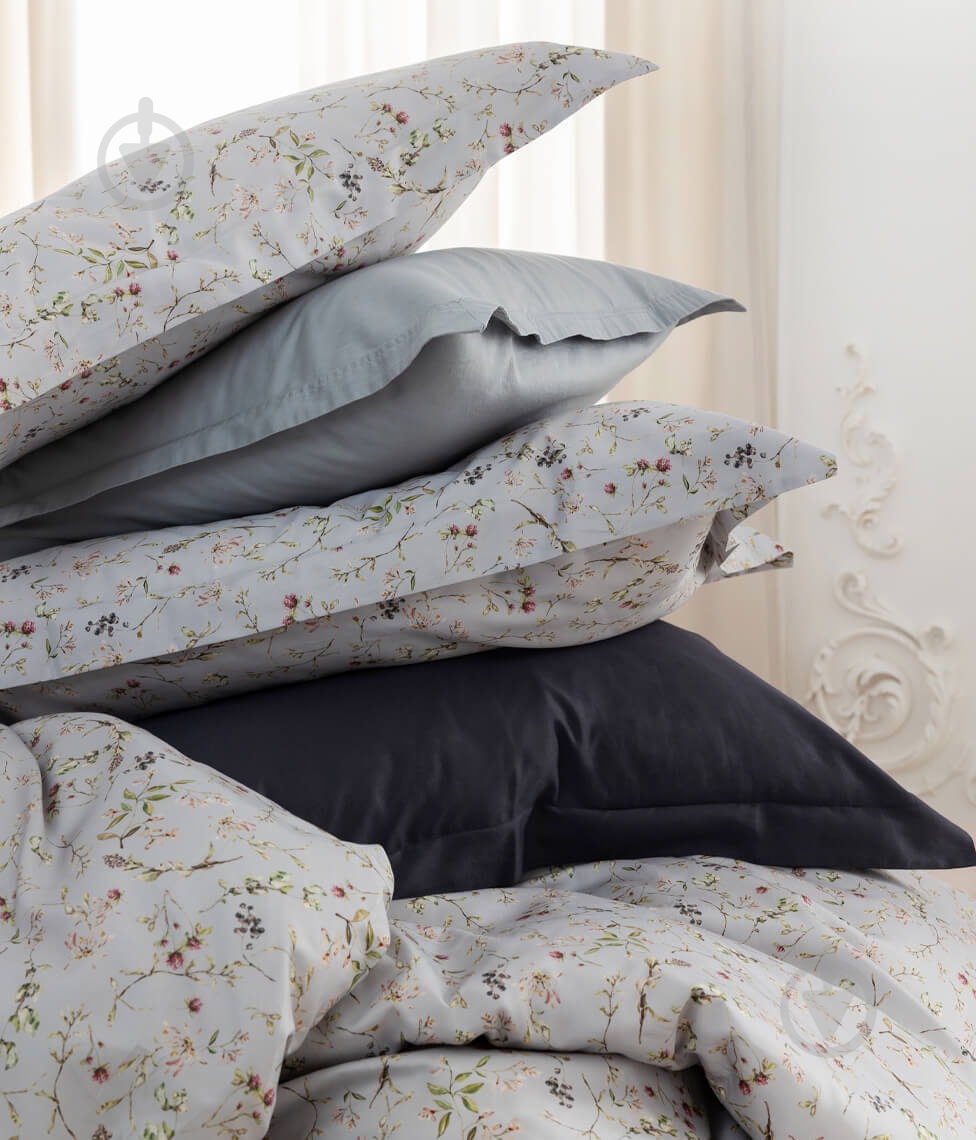 Комплект постільної білизни Нerbary Light Grey 2 світло-сірий Decoflux - фото 7 Комплект постільної білизни Нerbary Light Grey 2 світло-сірий Decoflux - фото 7