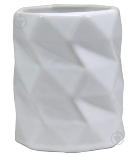 Ваза керамическая Rezon Rec-Face 10 см белый R-Fбіл - фото 1