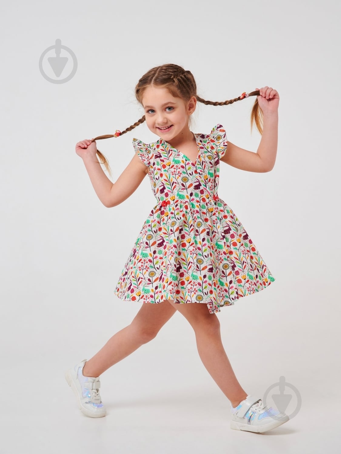 Платье Smil Луг 120351 р.98 разноцветный - фото 2 Платье Smil Луг 120351 р.98 разноцветный - фото 2