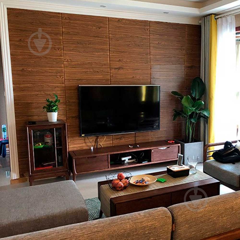 Панель самоклеюча Sticker Wall 700x700x5 мм дуб темний (83) - фото 3