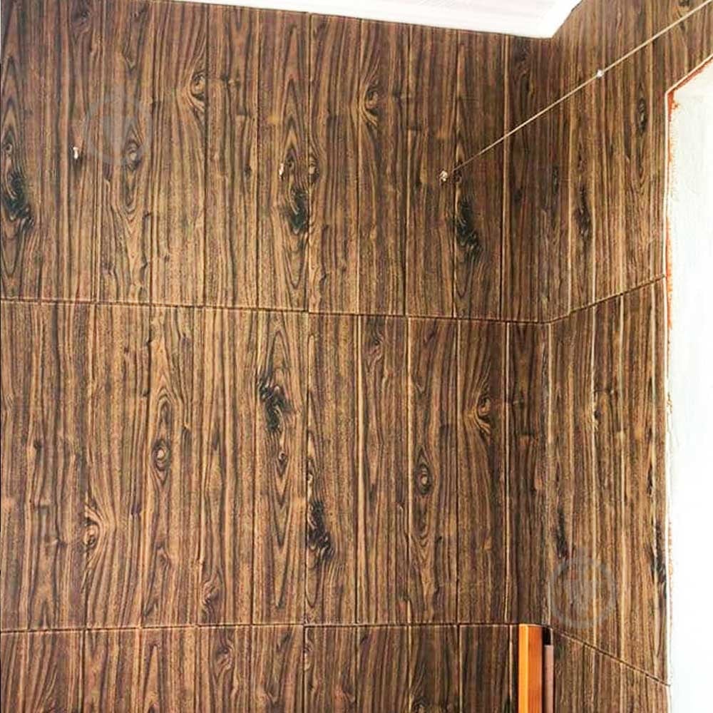 Панель самоклеюча Sticker Wall 700x700x5 мм дуб темний (83) - фото 4