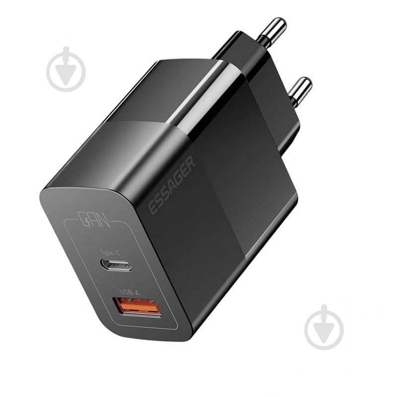 Зарядний пристрій Essager Pinchen 33W Travel Phone Charger USB A + TYPE C EU Black (ECTAC-PCB01-P) - фото 1 Зарядний пристрій Essager Pinchen 33W Travel Phone Charger USB A + TYPE C EU Black (ECTAC-PCB01-P) - фото 1