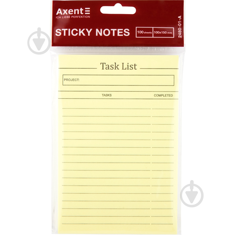 Блок бумаги с липким слоем Task list 100x150 мм 100 л 2480-01-a Axent - фото 2