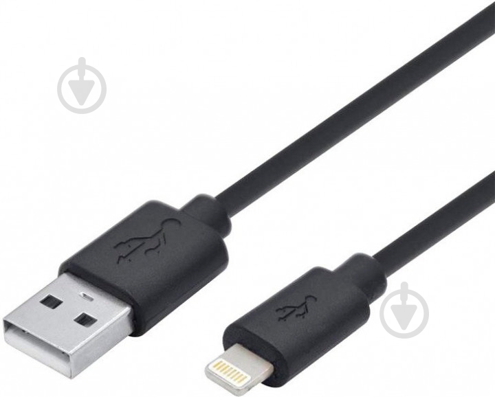 Кабель 2E Lightning – USB 1 м черный (2E-CCLPVC-1MBL) Single Molding Type - фото 1 Кабель 2E Lightning – USB 1 м черный (2E-CCLPVC-1MBL) Single Molding Type - фото 1