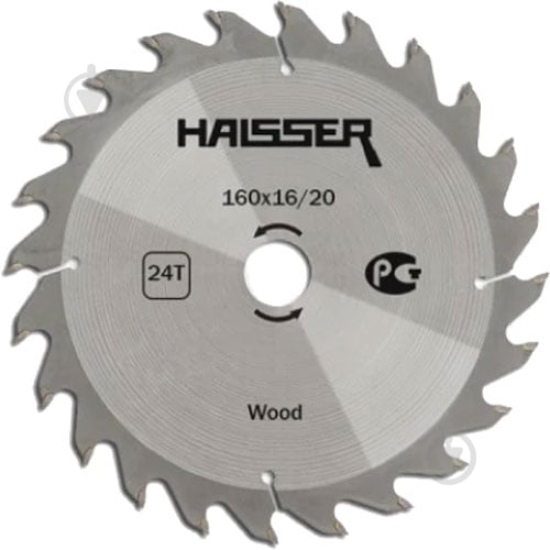 Пильный диск Haisser 160x20x2,4 Z24 - фото 1 Пильный диск Haisser 160x20x2,4 Z24 - фото 1