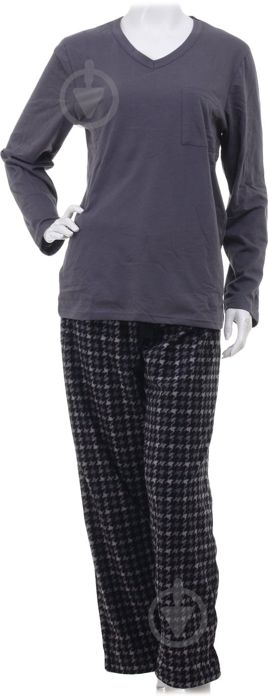 Костюм домашний мужской La Nuit Basic Check р. L светло-серый - фото 3