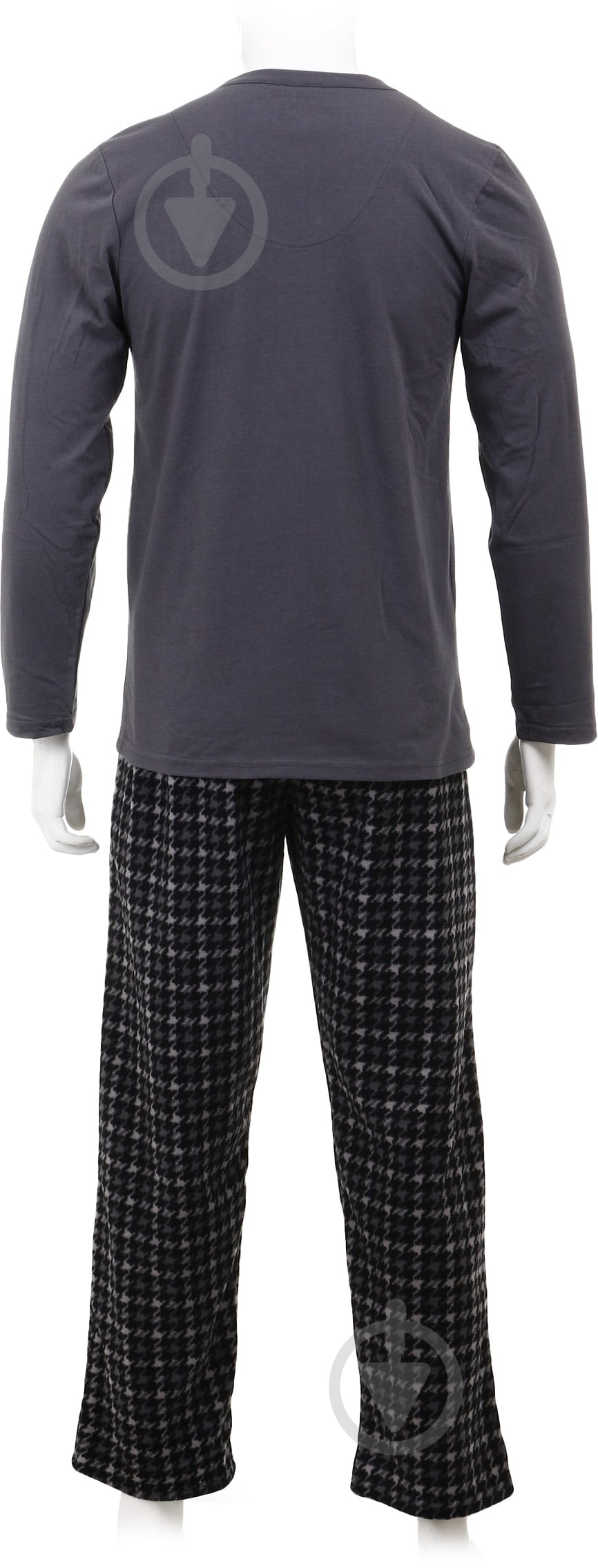 Костюм домашний мужской La Nuit Basic Check р. M светло-серый - фото 3