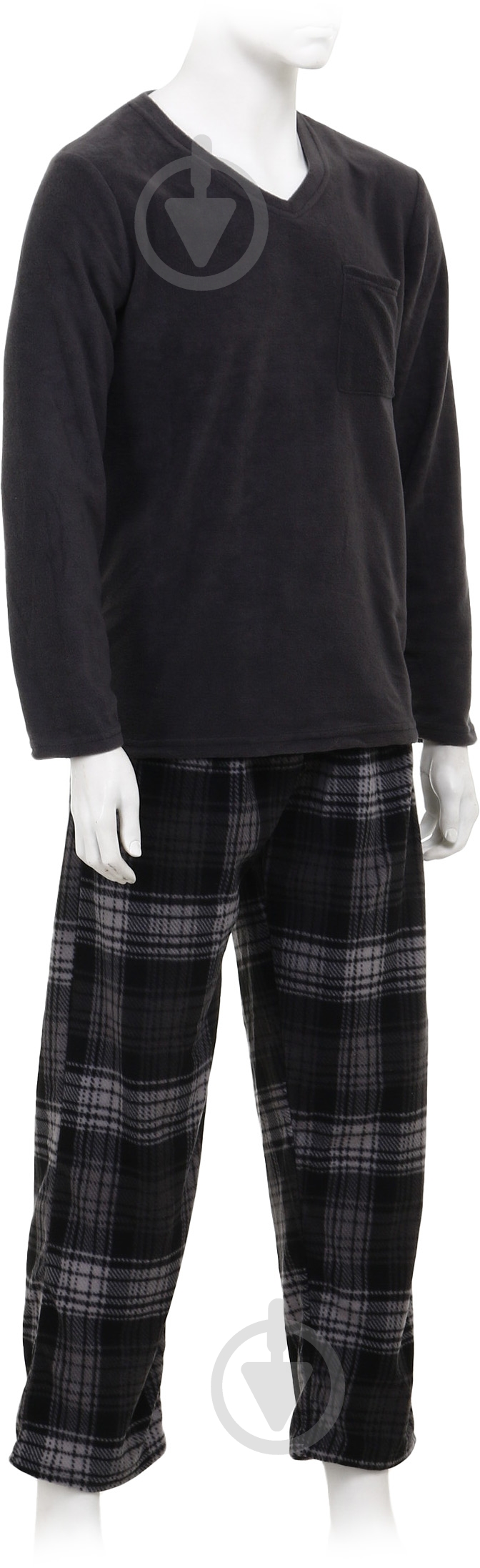 Костюм домашний мужской La Nuit Basic Check р. M серый - фото 1