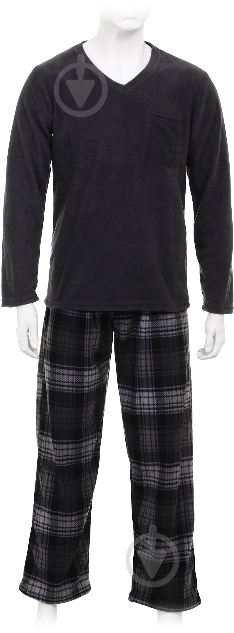 Костюм домашний мужской La Nuit Basic Check р. M серый - фото 2