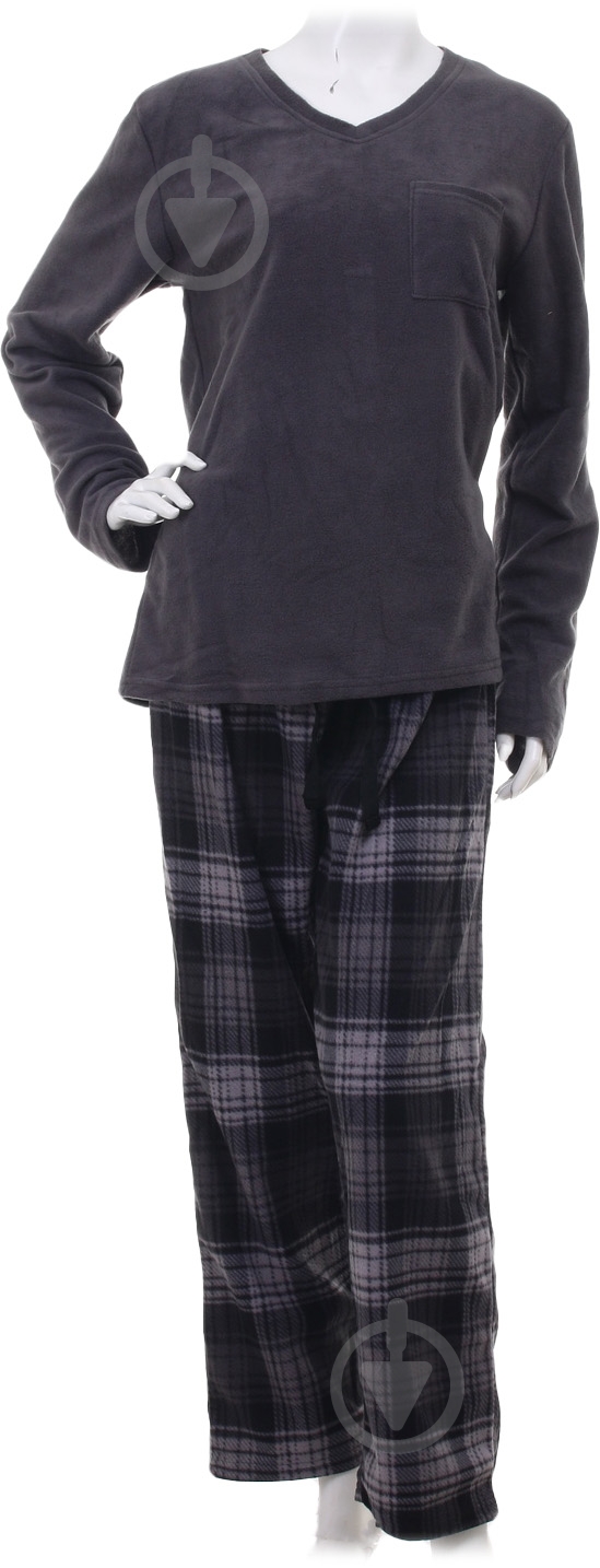 Костюм домашній чоловічий La Nuit Basic Check р. XL сірий - фото 2
