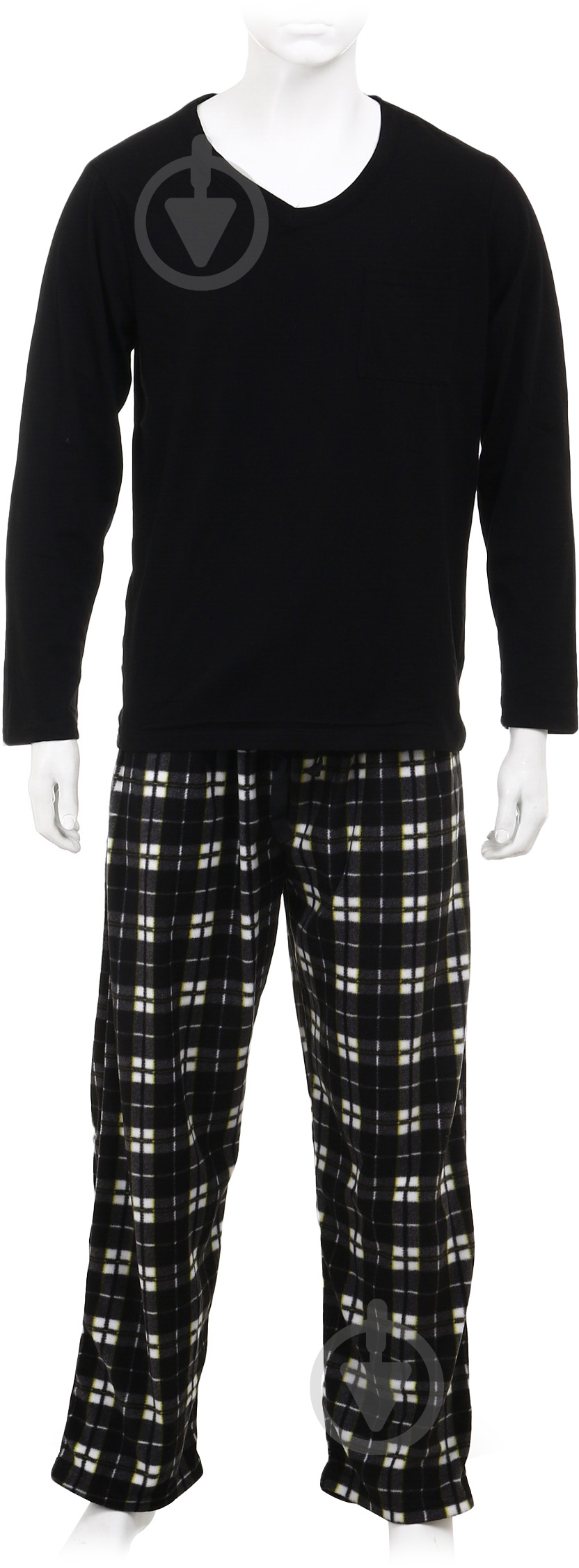 Костюм домашний мужской La Nuit Basic Check р. XL черный - фото 2