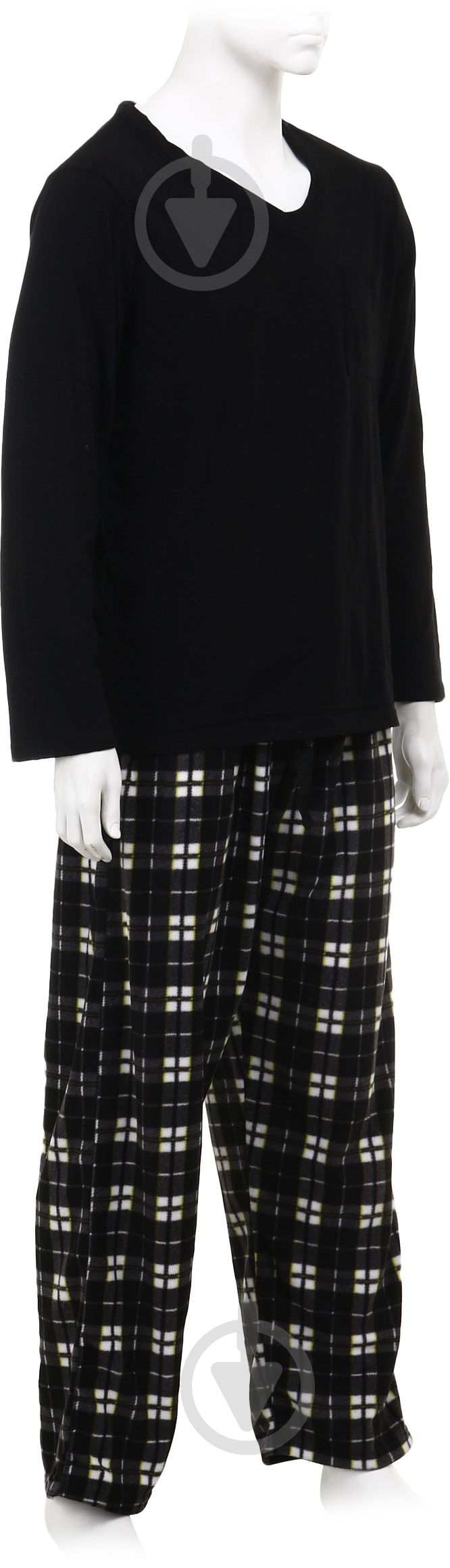 Костюм домашний мужской La Nuit Basic Check р. XL черный - фото 1