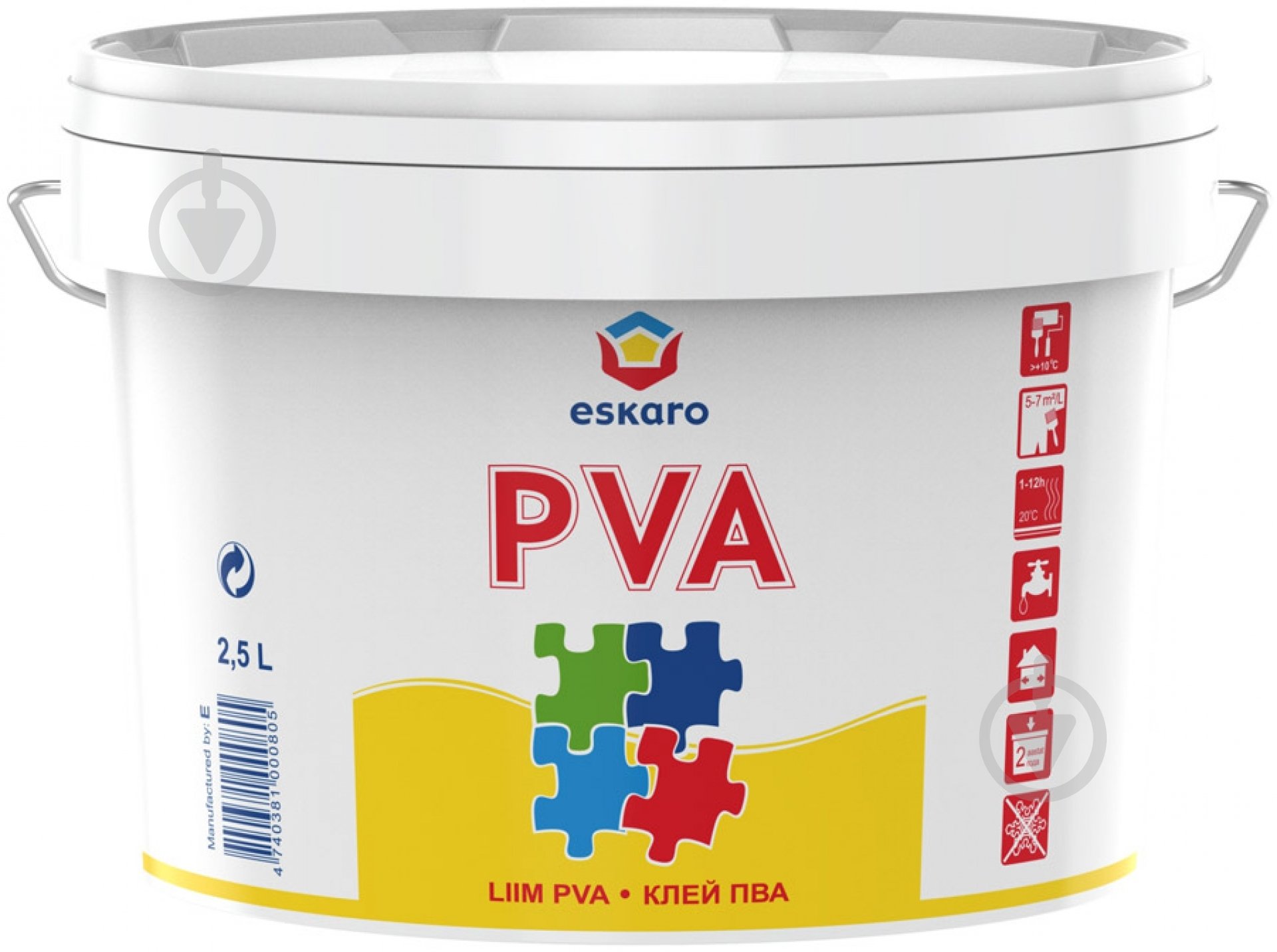 Клей PVA eskaro 2,5л - фото 1