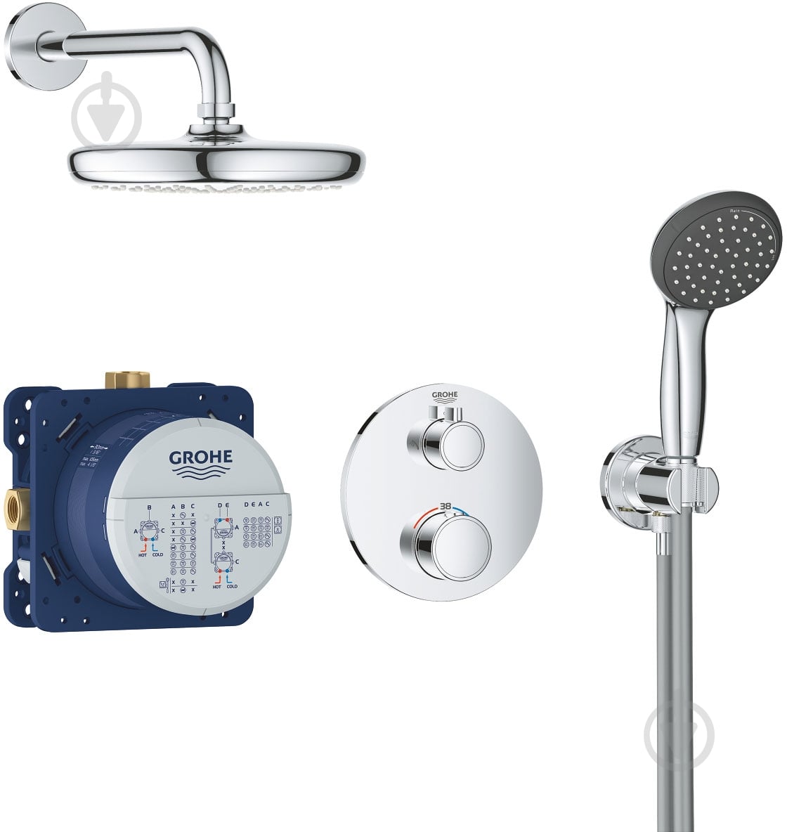 Душевая система скрытого монтажа Grohe Vitalio Start 210 (34733002) - фото 2 Душевая система скрытого монтажа Grohe Vitalio Start 210 (34733002) - фото 2