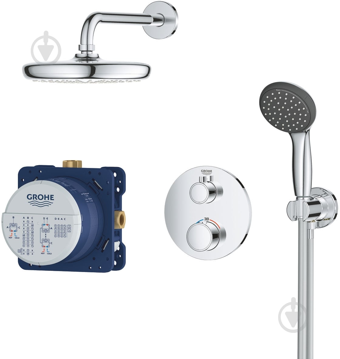 Душевая система скрытого монтажа Grohe Vitalio Start 210 (34733002) - фото 3 Душевая система скрытого монтажа Grohe Vitalio Start 210 (34733002) - фото 3