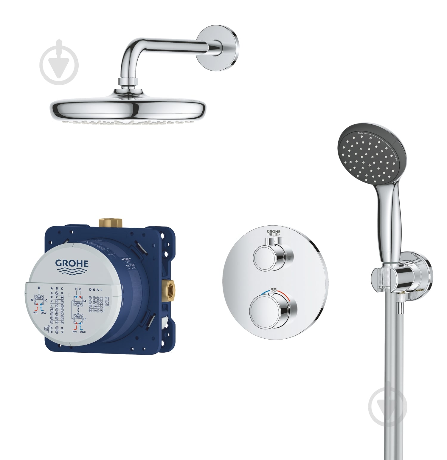 Душевая система скрытого монтажа Grohe Vitalio Start 210 (34733002) - фото 4 Душевая система скрытого монтажа Grohe Vitalio Start 210 (34733002) - фото 4