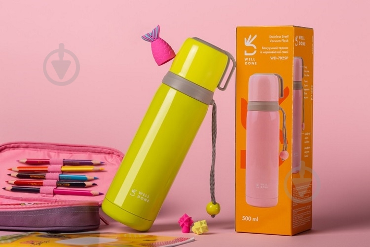 Термос Well Done Green 0,5 л WD-7025G - фото 3 Термос Well Done Green 0,5 л WD-7025G - фото 3