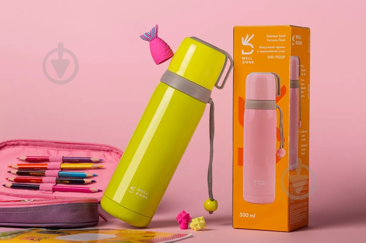 Термос Well Done Pink 0,5 мл WD-7025P - фото 6