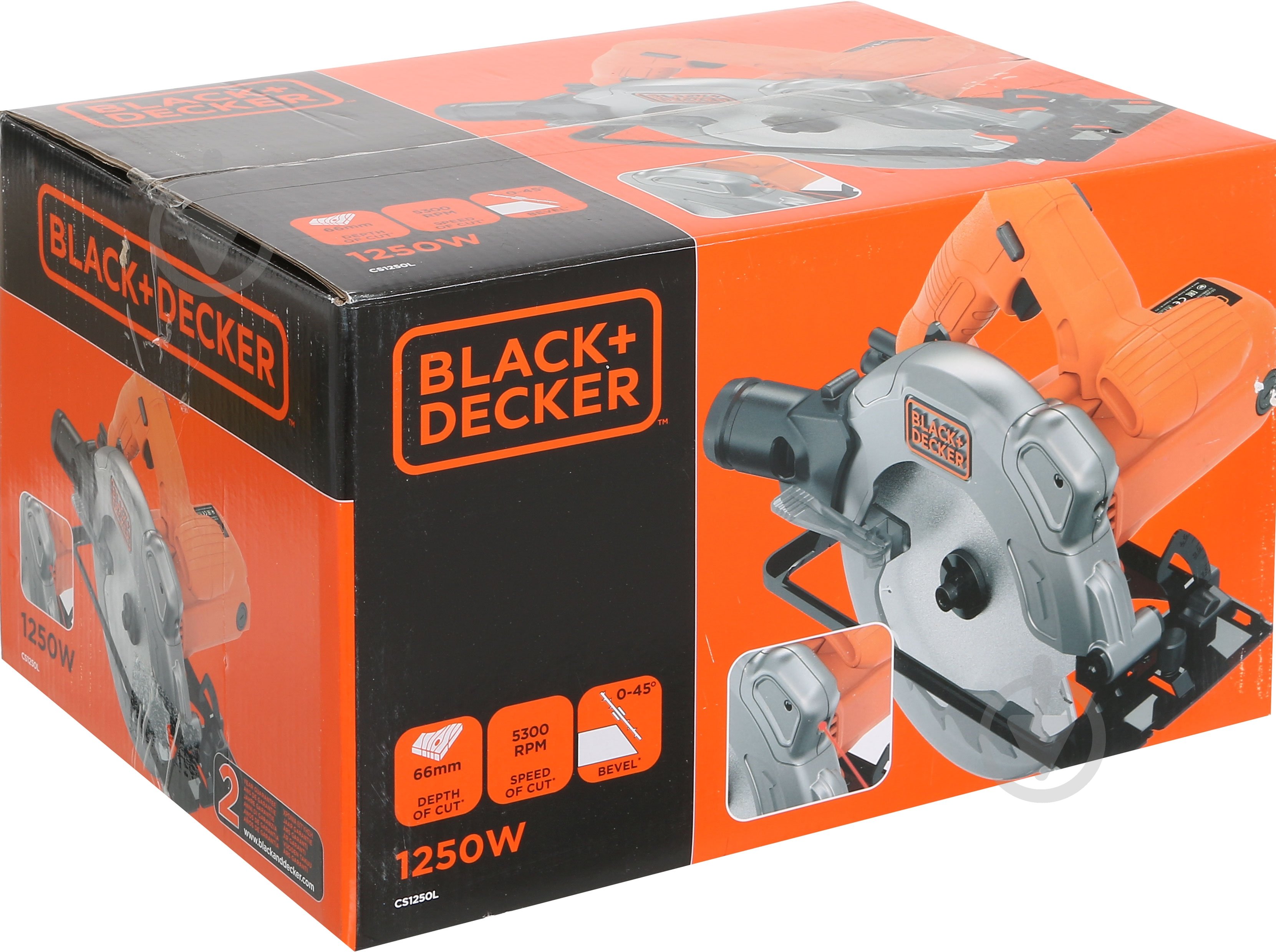 Пила циркулярная Black+Decker 1250 Вт. CS1250L - фото 11