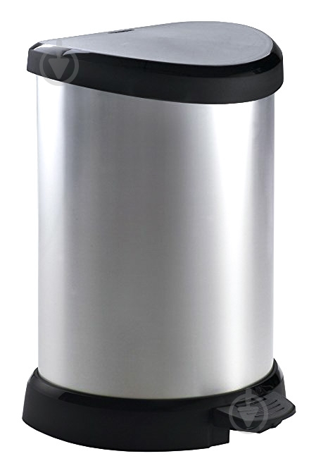 Відро для сміття Curver DECO BIN 15 л сірий/чорний 169795 - фото 1