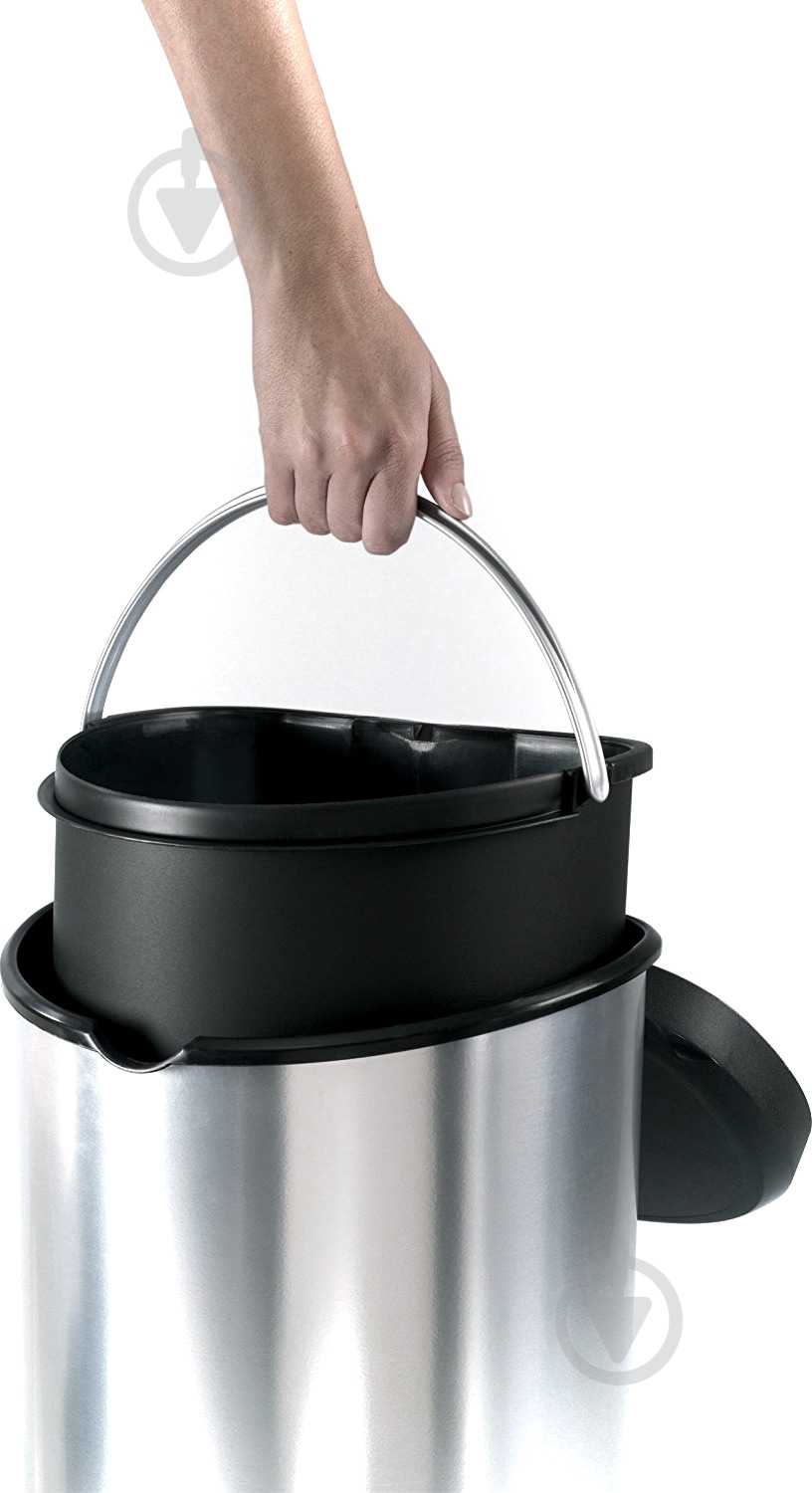 Відро для сміття Curver DECO BIN 15 л сірий/чорний 169795 - фото 3