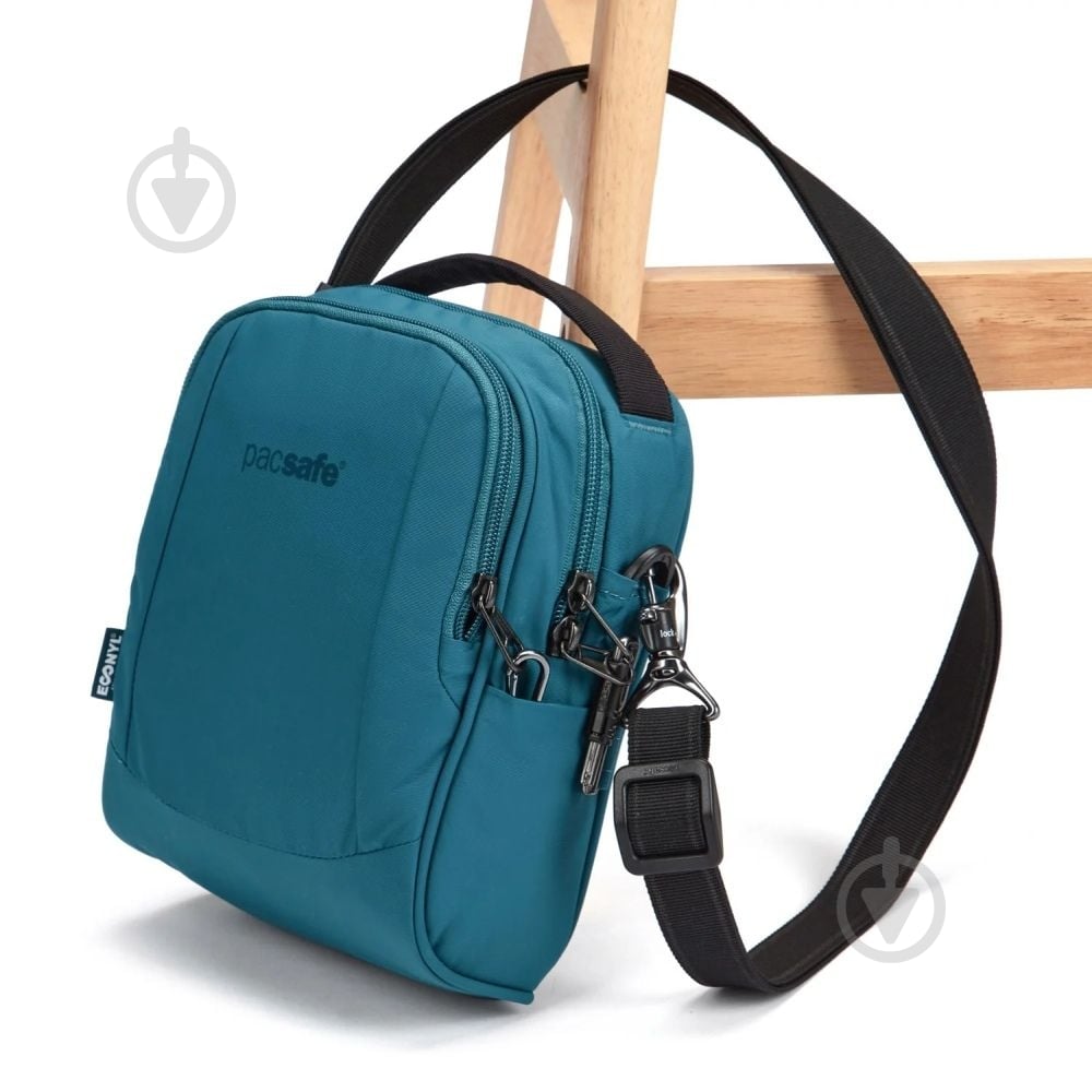 Сумка через плечо Pacsafe LS100 crossbody 3 л бирюзовый - фото 3