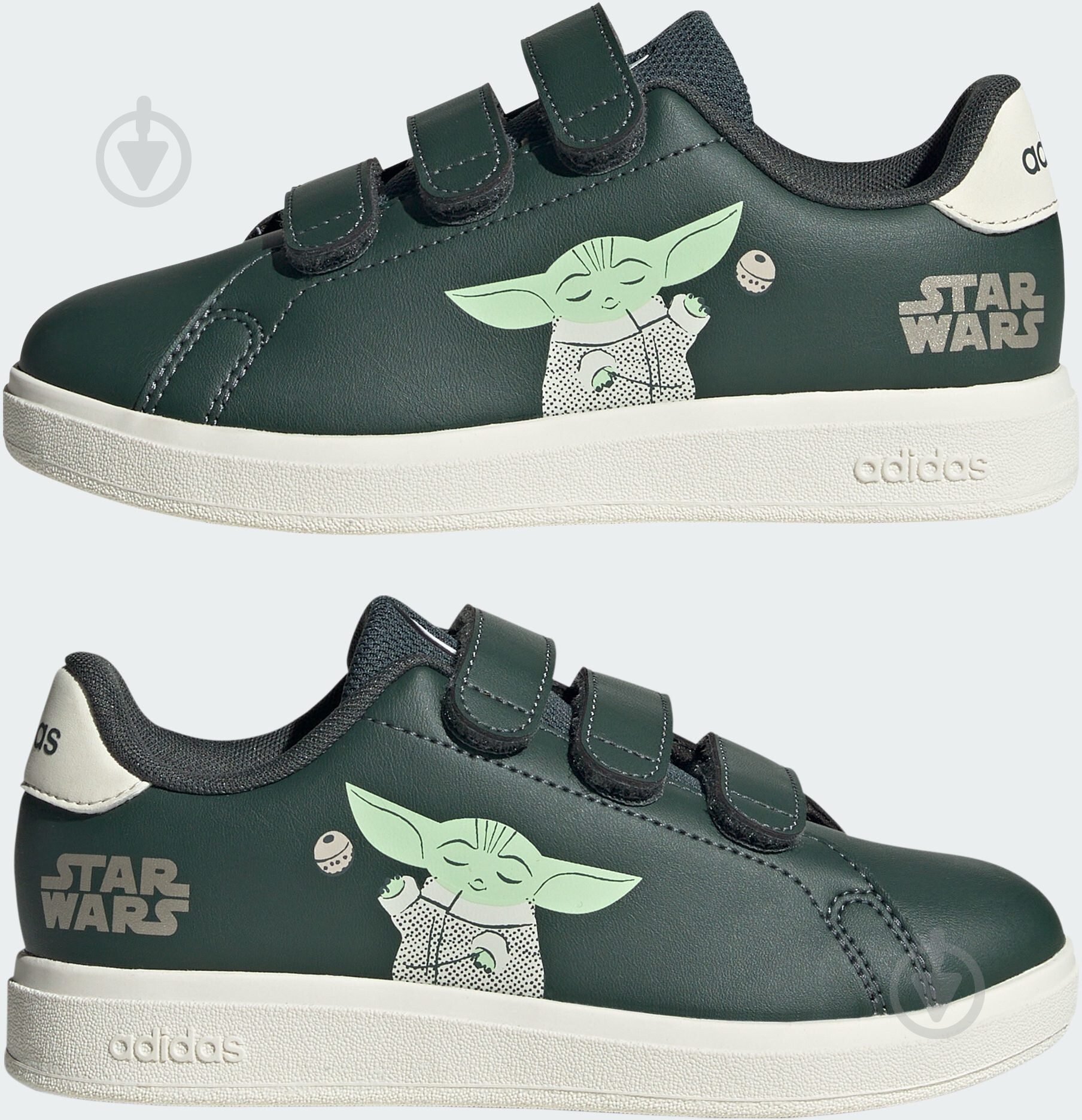 Кросівки дитячі демісезонні Adidas ADVANTAGE MANDALORIAN IH6253 р.33,5 зелені - фото 5 Кросівки дитячі демісезонні Adidas ADVANTAGE MANDALORIAN IH6253 р.33,5 зелені - фото 5