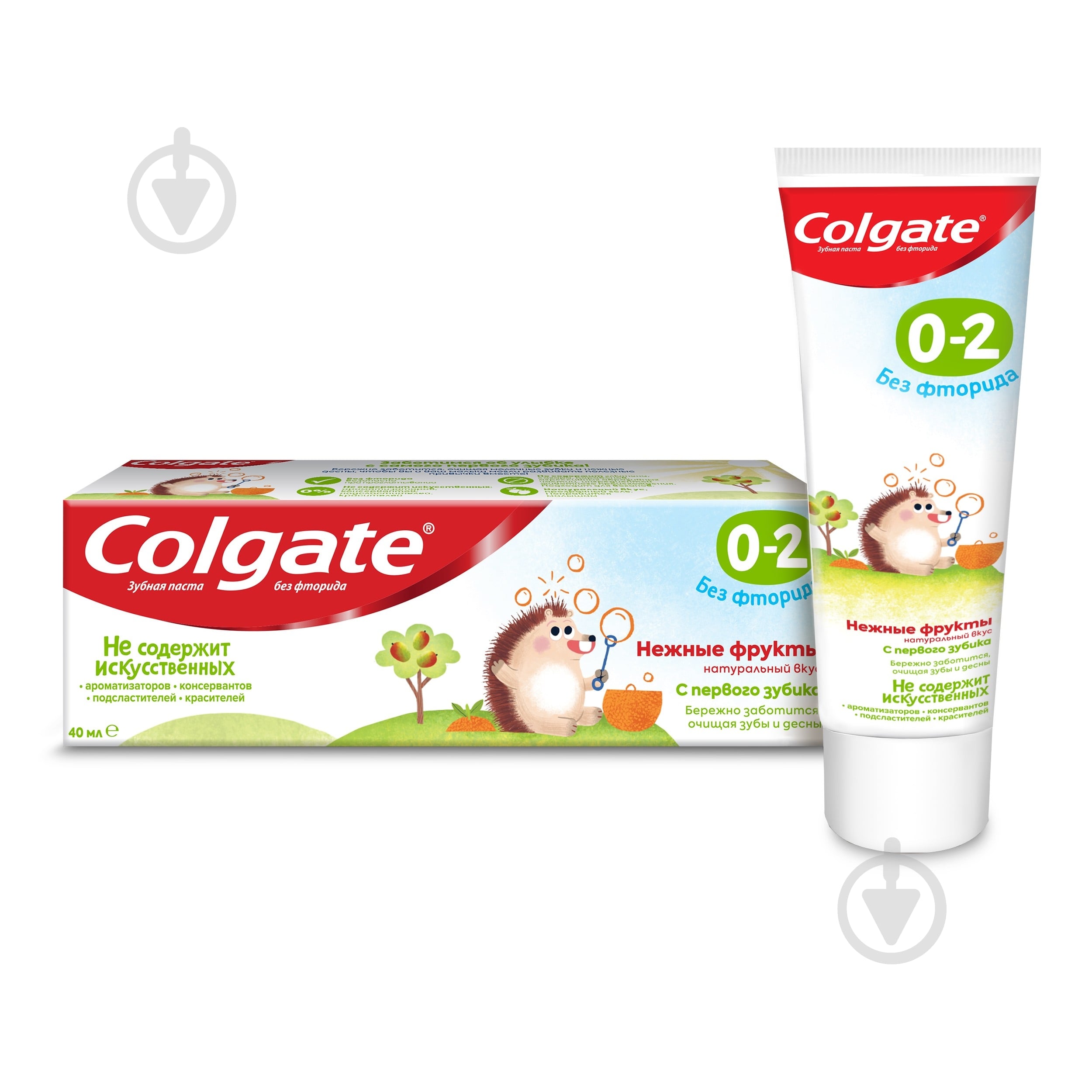 Зубная паста Colgate Нежные фрукты от 0 до 2 лет 40 мл - фото 1 Зубная паста Colgate Нежные фрукты от 0 до 2 лет 40 мл - фото 1