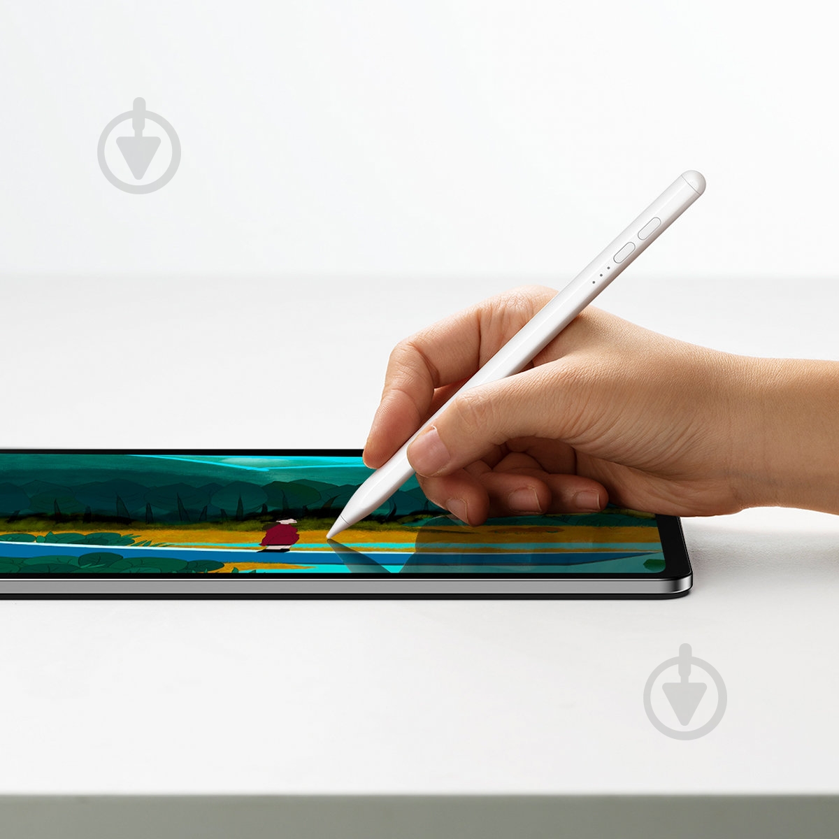 Стилус BASEUS Smooth Writing with LED Indicators + Active tip + Cable Type-C 3A 0.3 м White (SXBC000202) - фото 8 Стилус BASEUS Smooth Writing with LED Indicators + Active tip + Cable Type-C 3A 0.3 м White (SXBC000202) - фото 8