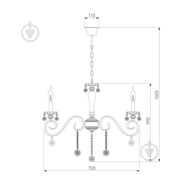 Люстра подвесная Strotskis Ravenna 8x60 Вт E14 белый/золото 10104/8 - фото 7 Люстра подвесная Strotskis Ravenna 8x60 Вт E14 белый/золото 10104/8 - фото 7