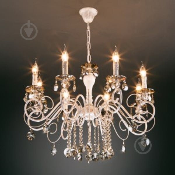 Люстра подвесная Strotskis Ravenna 8x60 Вт E14 белый/золото 10104/8 - фото 4 Люстра подвесная Strotskis Ravenna 8x60 Вт E14 белый/золото 10104/8 - фото 4