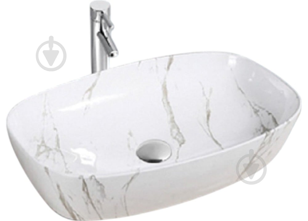 Умивальник-чаша Sant Valentines Marble Ivory білий мармур 50x38 см - фото 1 Умивальник-чаша Sant Valentines Marble Ivory білий мармур 50x38 см - фото 1