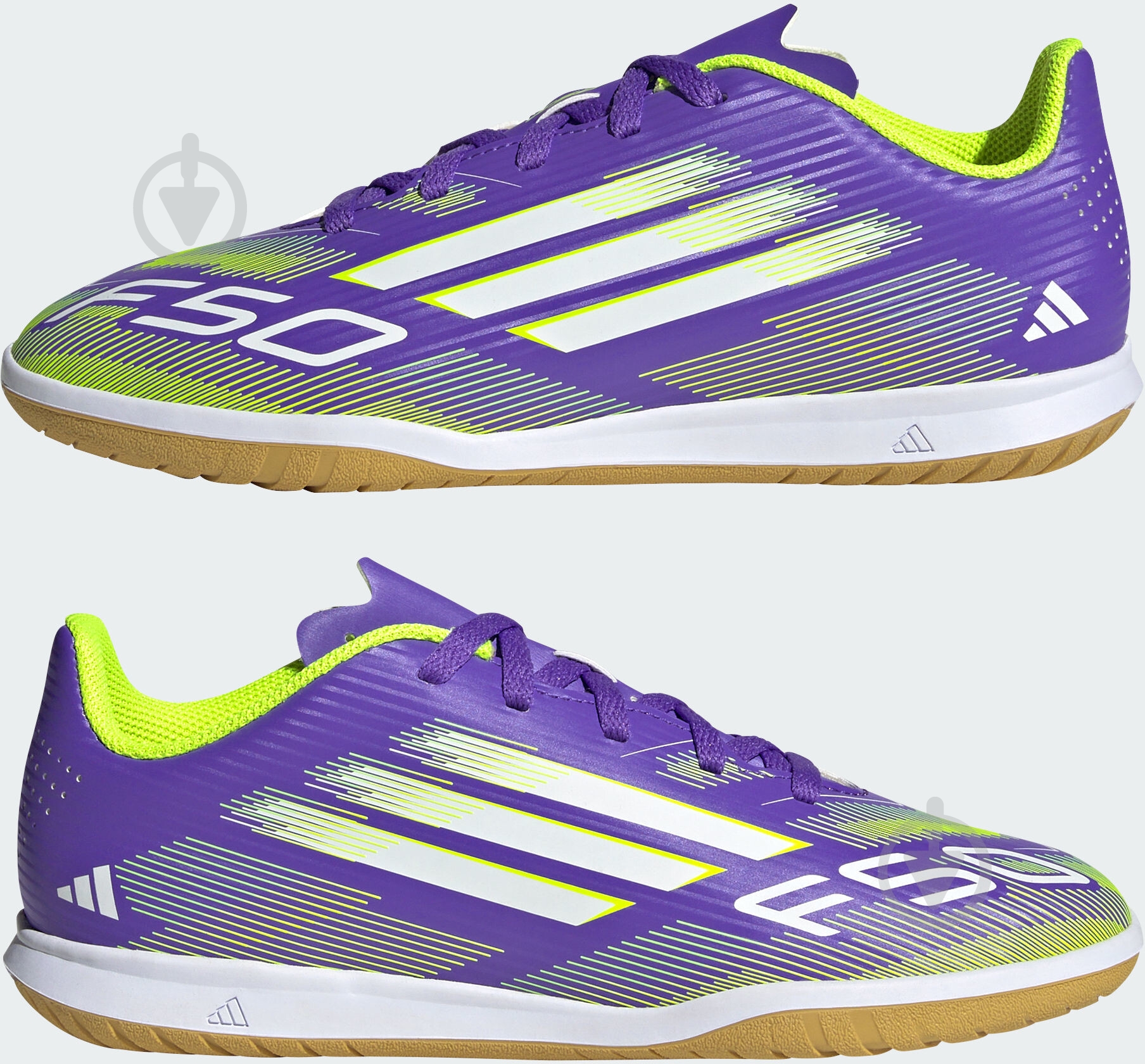 Футзальная обувь Adidas F50 CLUB IN J JI0042 р.38 2/3 фиолетовый - фото 5 Футзальная обувь Adidas F50 CLUB IN J JI0042 р.38 2/3 фиолетовый - фото 5