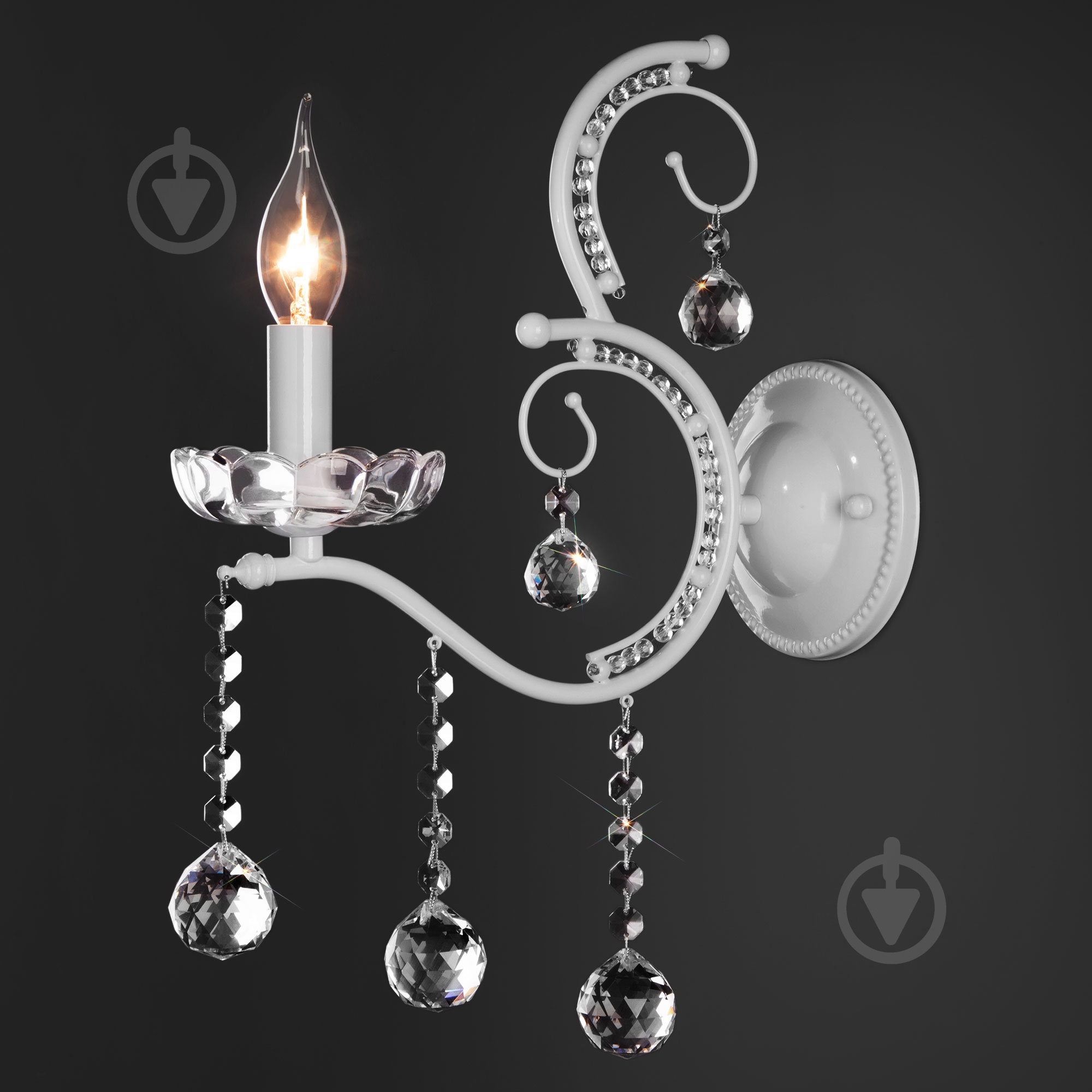 Бра Strotskis Brezza 1x60 Вт E14 білий 10107/1 - фото 1 Бра Strotskis Brezza 1x60 Вт E14 білий 10107/1 - фото 1