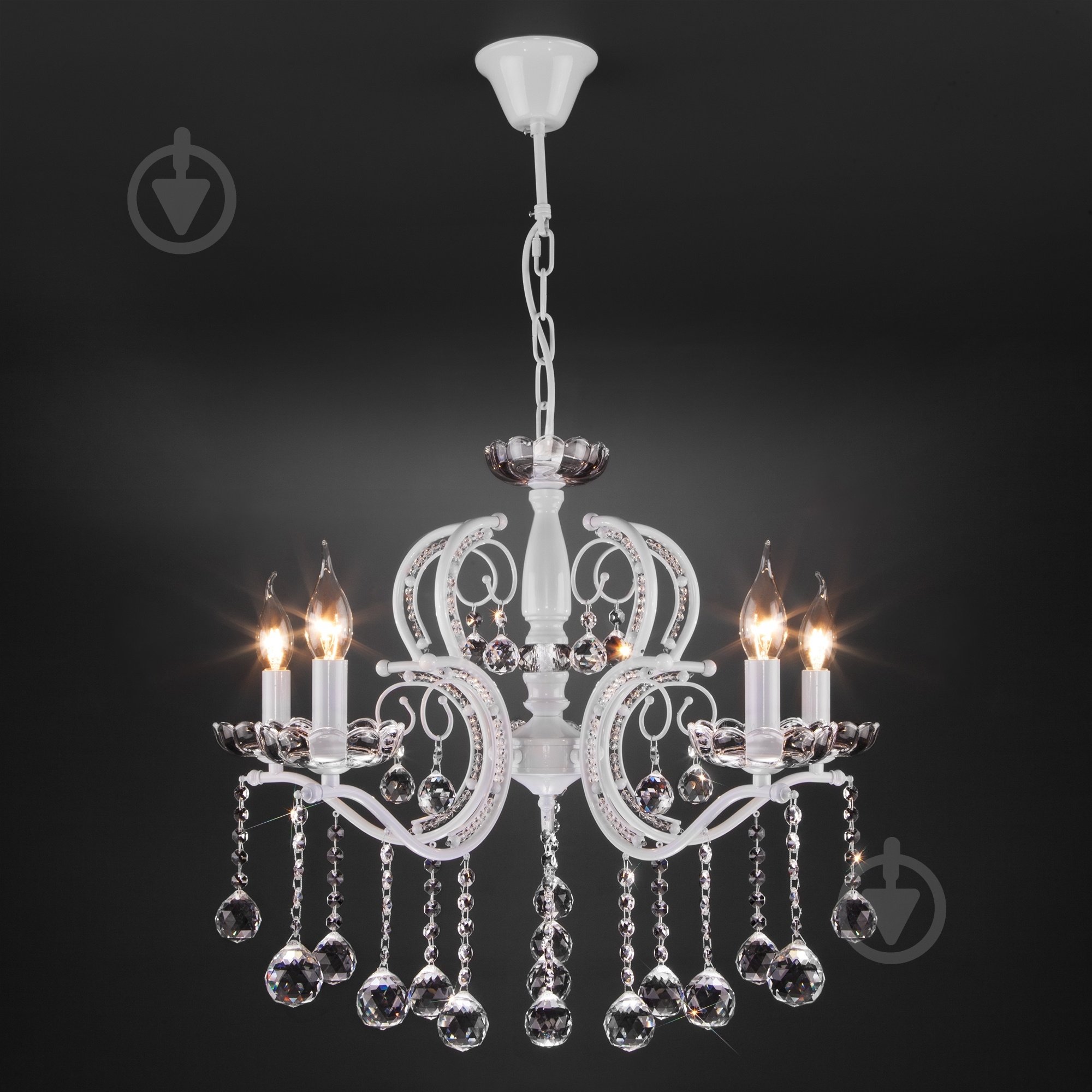 Люстра подвесная Strotskis Brezza 5x60 Вт E14 белый 10107/5 - фото 7