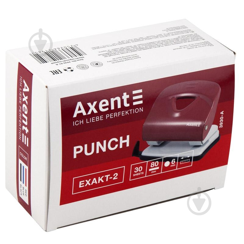 Дырокол Exakt-2 3930-02-a синий Axent - фото 5