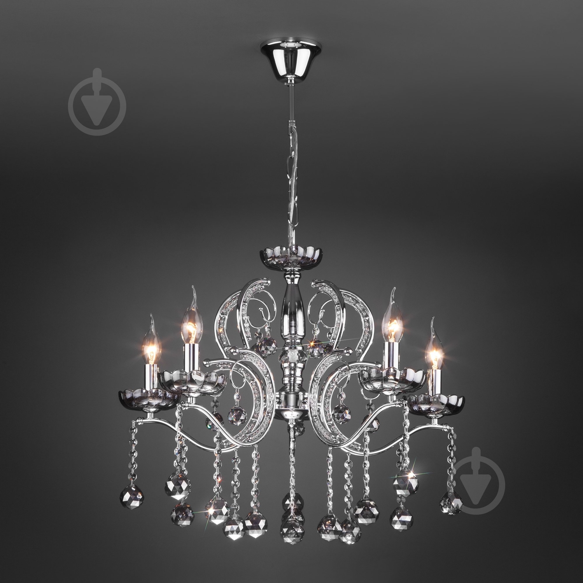 Люстра подвесная Strotskis Brezza 5x60 Вт E14 хром 10107/5 - фото 10