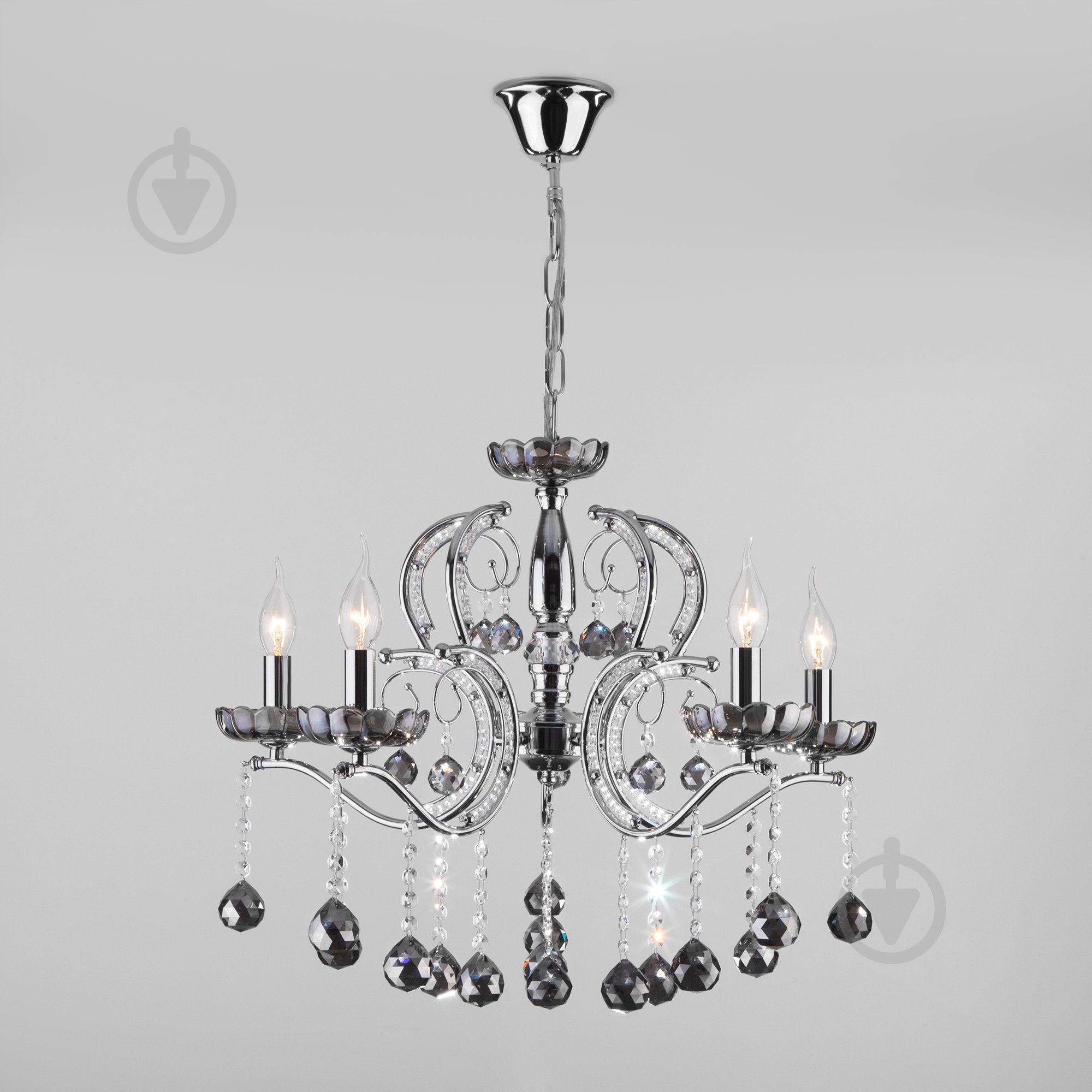 Люстра подвесная Strotskis Brezza 5x60 Вт E14 хром 10107/5 - фото 1