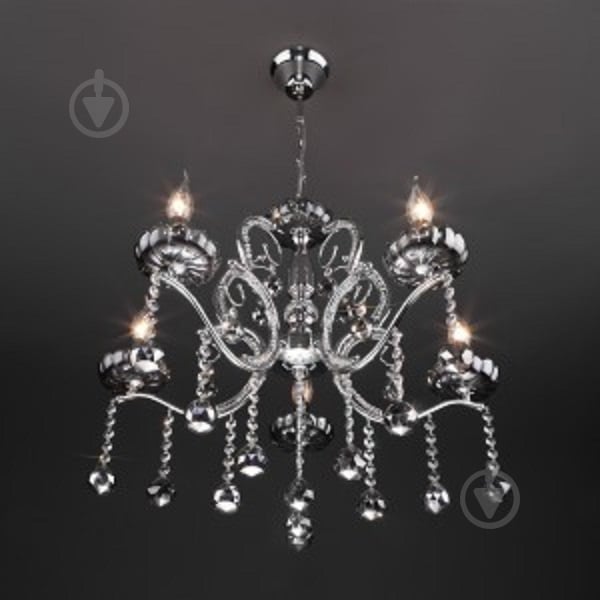 Люстра подвесная Strotskis Brezza 5x60 Вт E14 хром 10107/5 - фото 2