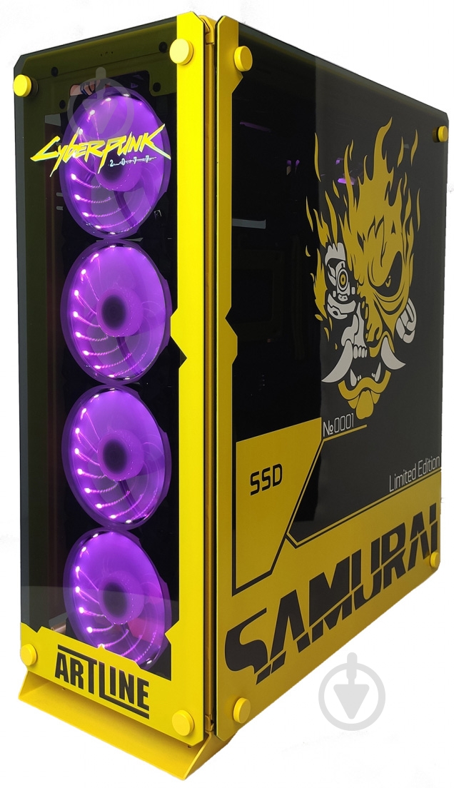 Компьютер Artline Samurai (SAMURAIv24) black/yellow - фото 3 Компьютер Artline Samurai (SAMURAIv24) black/yellow - фото 3