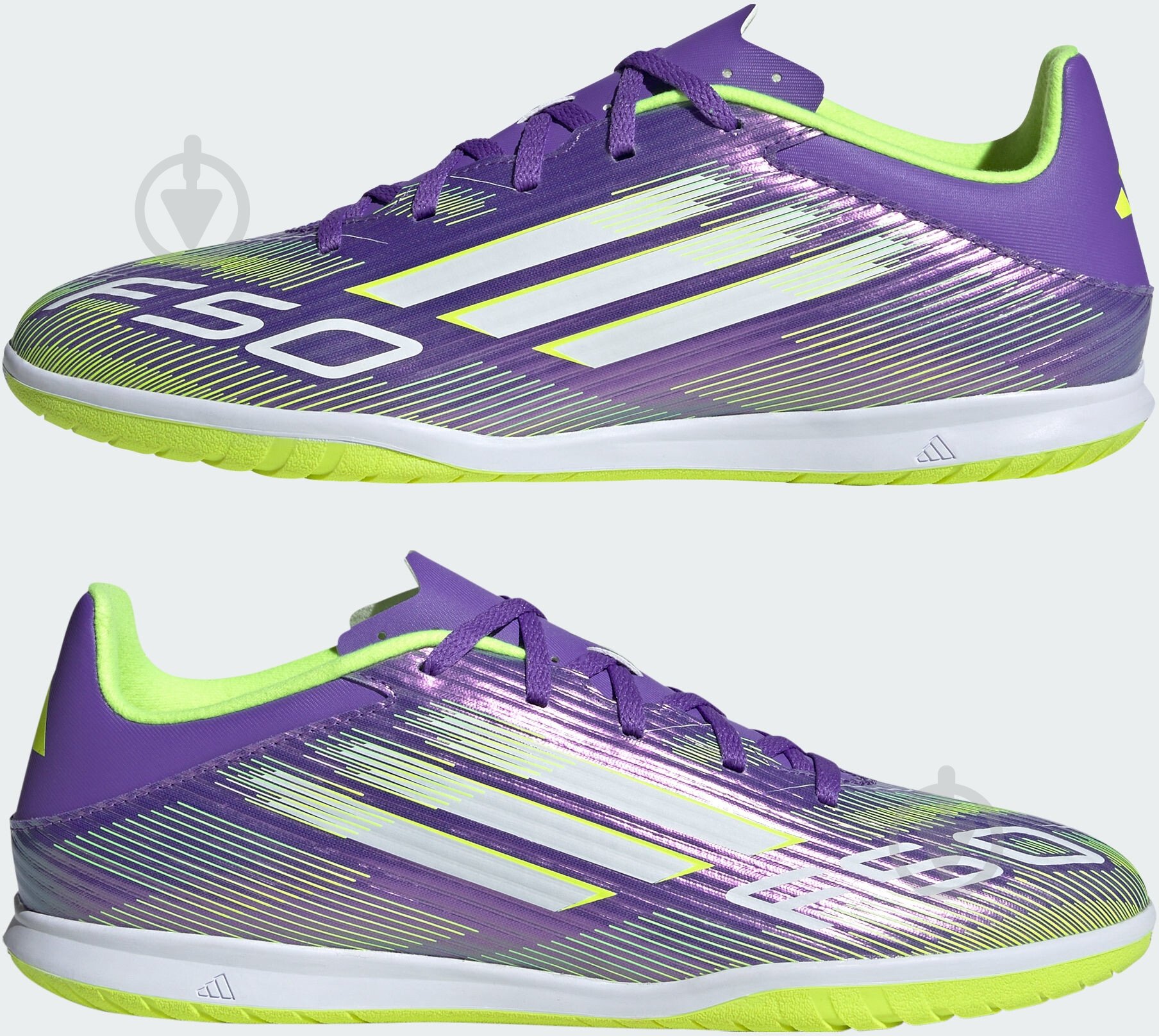 Футзальне взуття Adidas F50 CLUB IN JI0023 р.41 1/3 фіолетовий - фото 5 Футзальне взуття Adidas F50 CLUB IN JI0023 р.41 1/3 фіолетовий - фото 5