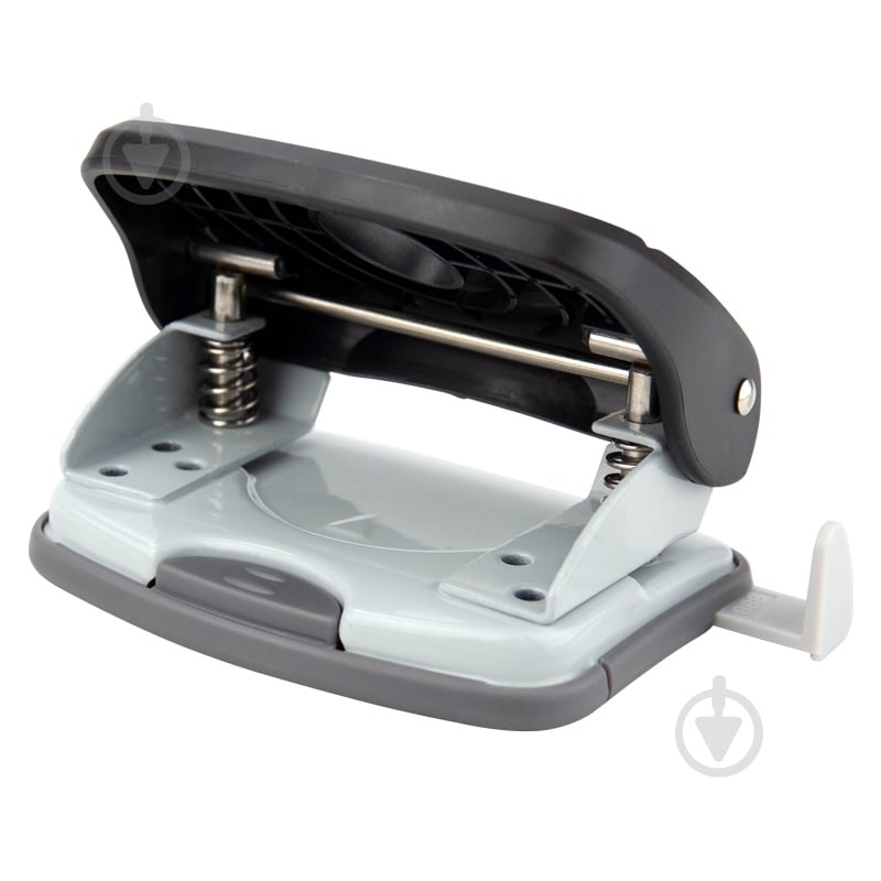 Дырокол Welle-2 с пластиковым верхом 20 листов черный Axent - фото 3