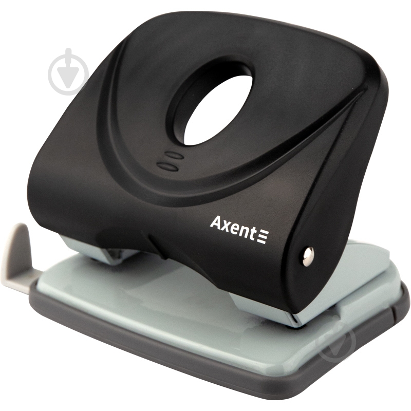 Діркопробивач Welle-2 з пластиковим верхом 30 аркушів чорний Axent - фото 1 Діркопробивач Welle-2 з пластиковим верхом 30 аркушів чорний Axent - фото 1