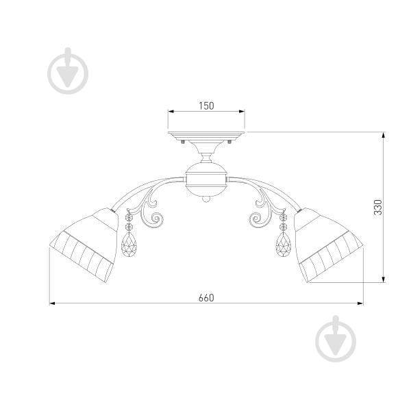 Люстра потолочная Strotskis Floranse 5x60 Вт E27 белый 30155/5 - фото 7