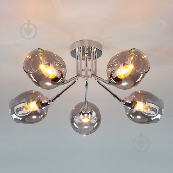 Люстра потолочная Strotskis Marci 5x40 Вт E27 хром 30164/5 - фото 3