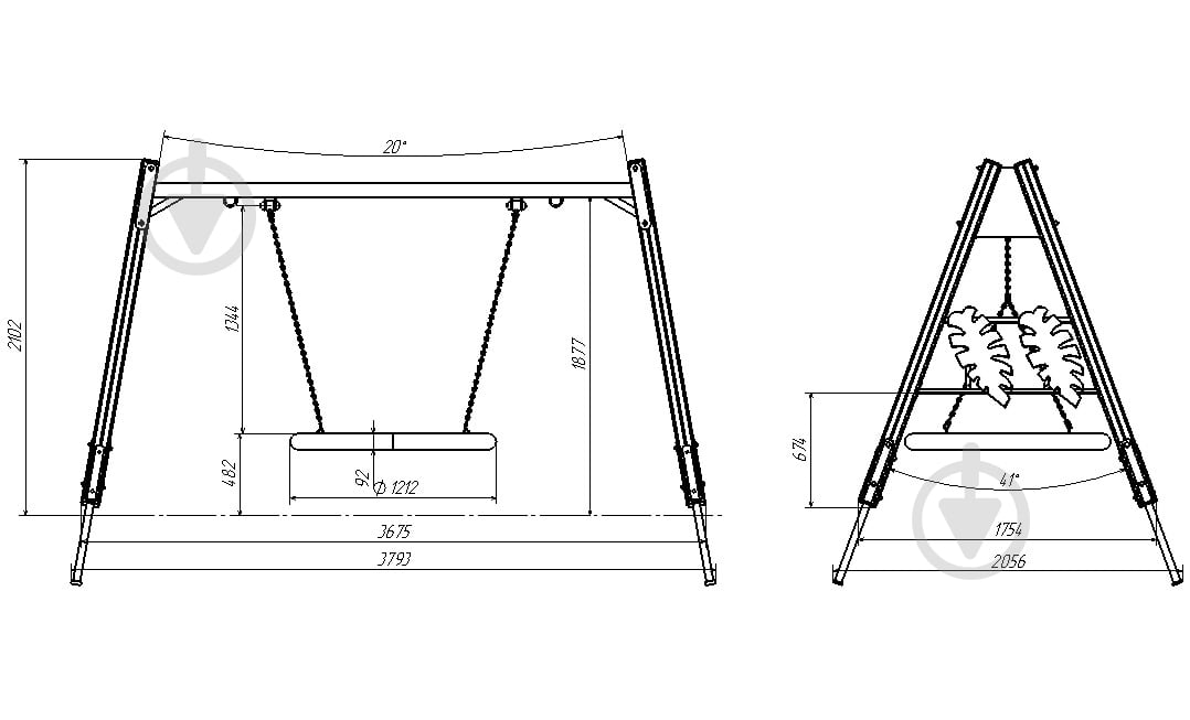 Качели BruStyle Гнездо аиста DIO-322 - фото 3