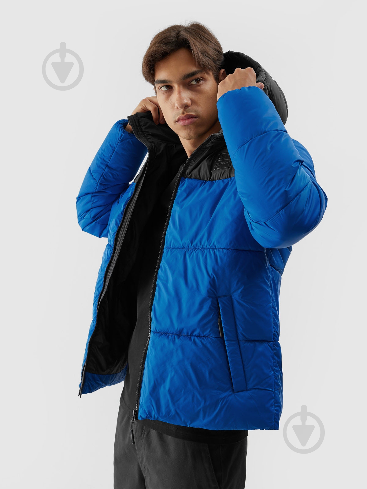 Пуховик мужской 4F DOWN JACKET M243 4FAW23TDJAM243-36S р.M синий - фото 1