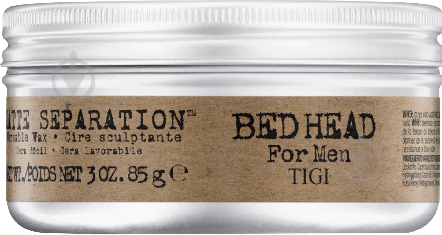Воск TIGI For Men Matte Separation Workable Wax 85 г Bed Head - фото 2