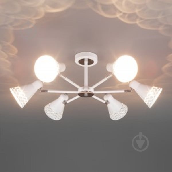 Люстра потолочная Strotskis Trina 6x60 Вт E14 белый 70100/6 - фото 2 Люстра потолочная Strotskis Trina 6x60 Вт E14 белый 70100/6 - фото 2