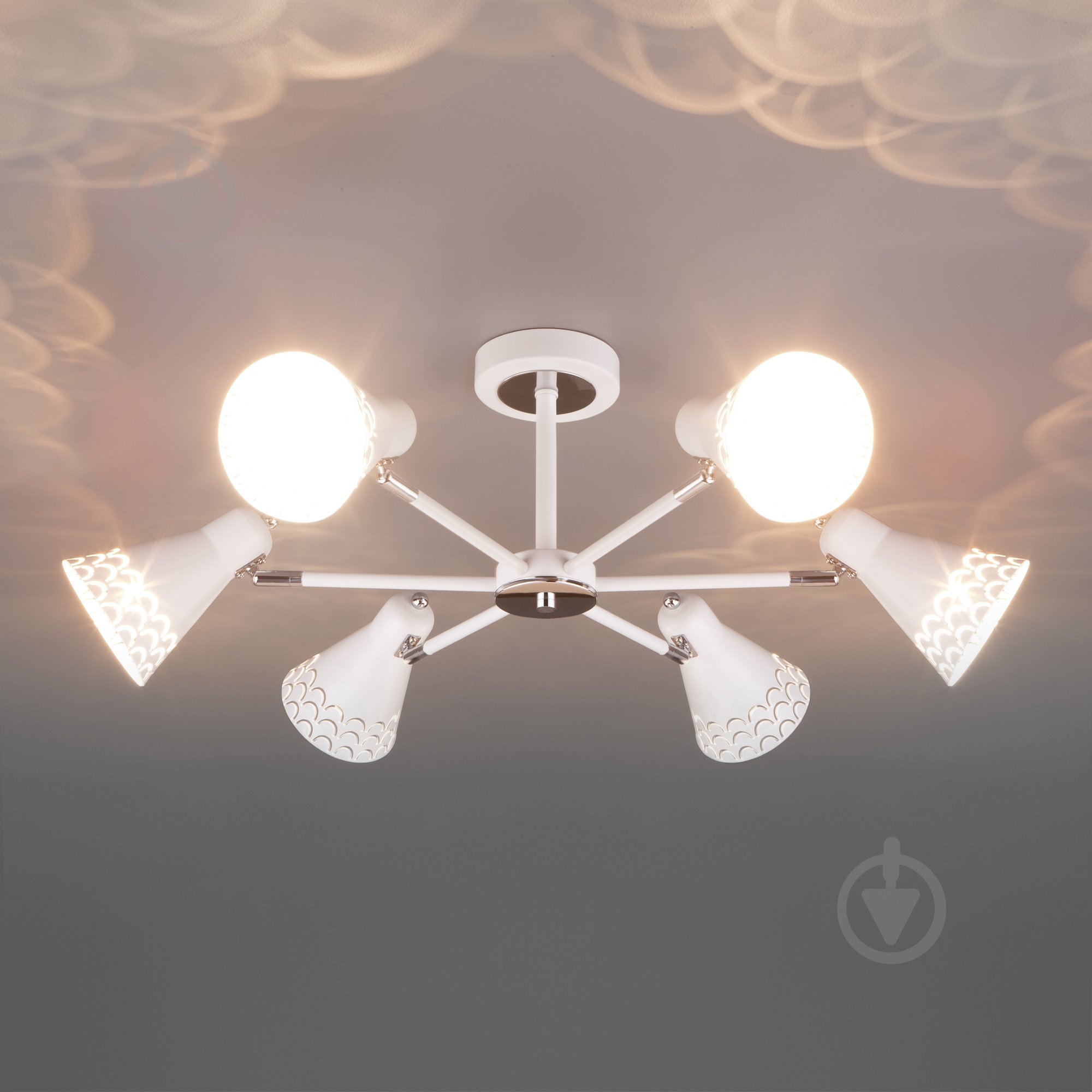 Люстра потолочная Strotskis Trina 6x60 Вт E14 белый 70100/6 - фото 7 Люстра потолочная Strotskis Trina 6x60 Вт E14 белый 70100/6 - фото 7